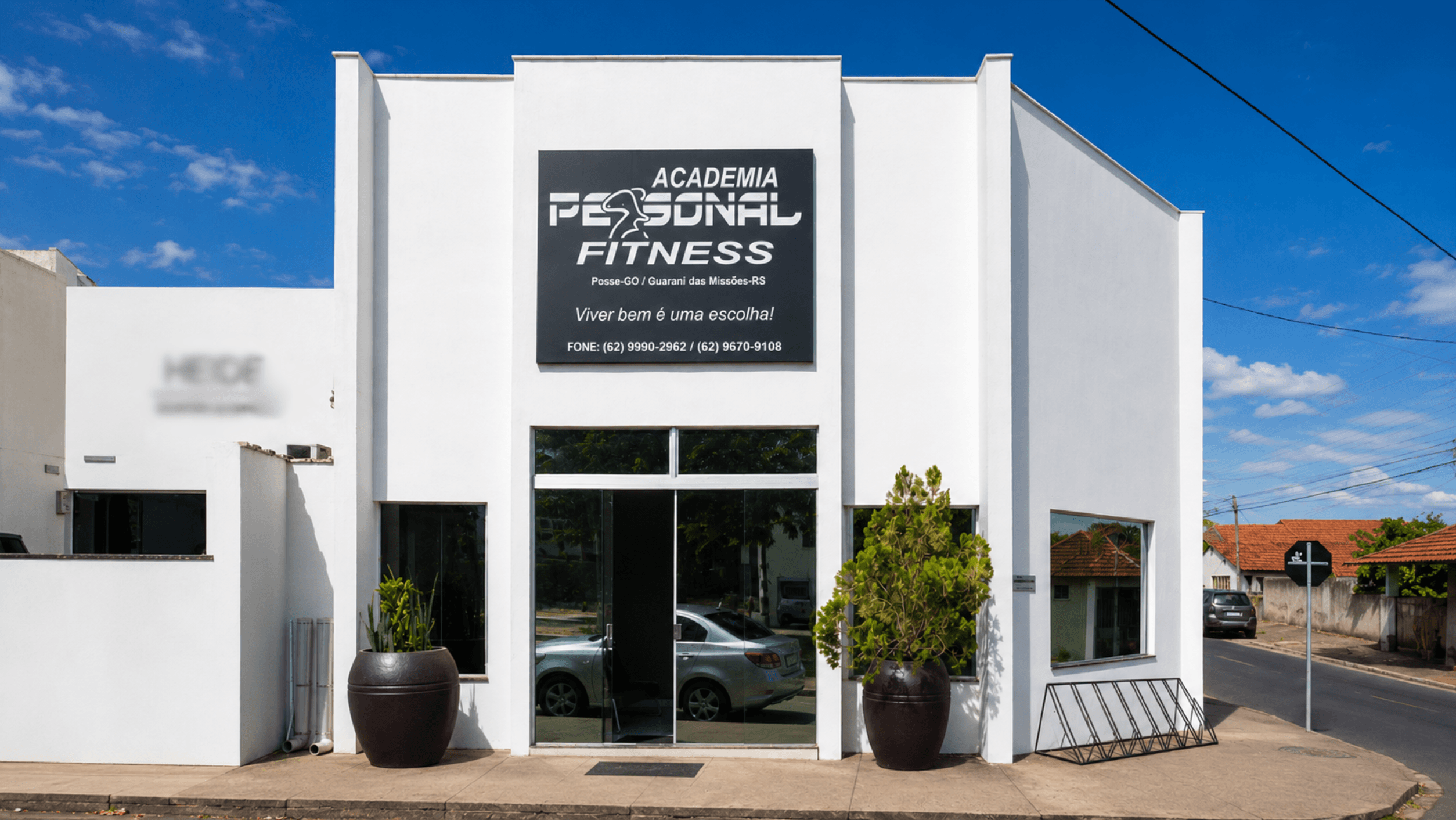 Totem Ponto Local instalado na Academia Personal Fitness